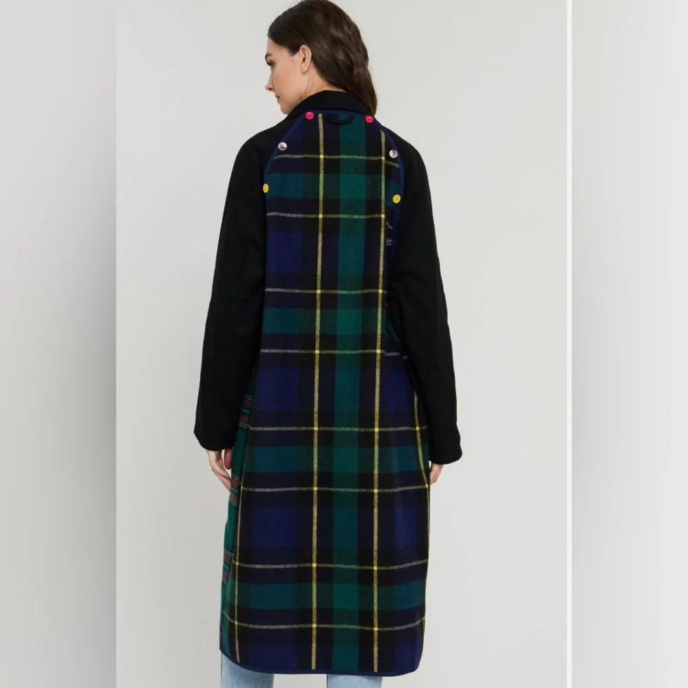 Grey Lab - Reversible Check Long
Coat Multi.  Color: Multiple - Picture 8 of 12
